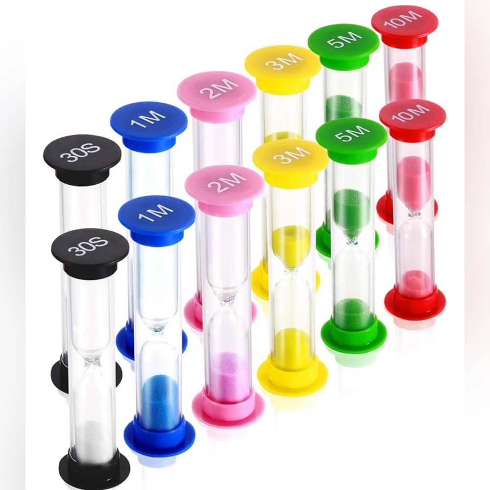 Colorful Sand Timer Set of 12 new! Activity egg timers 🎈2 for $5🎈